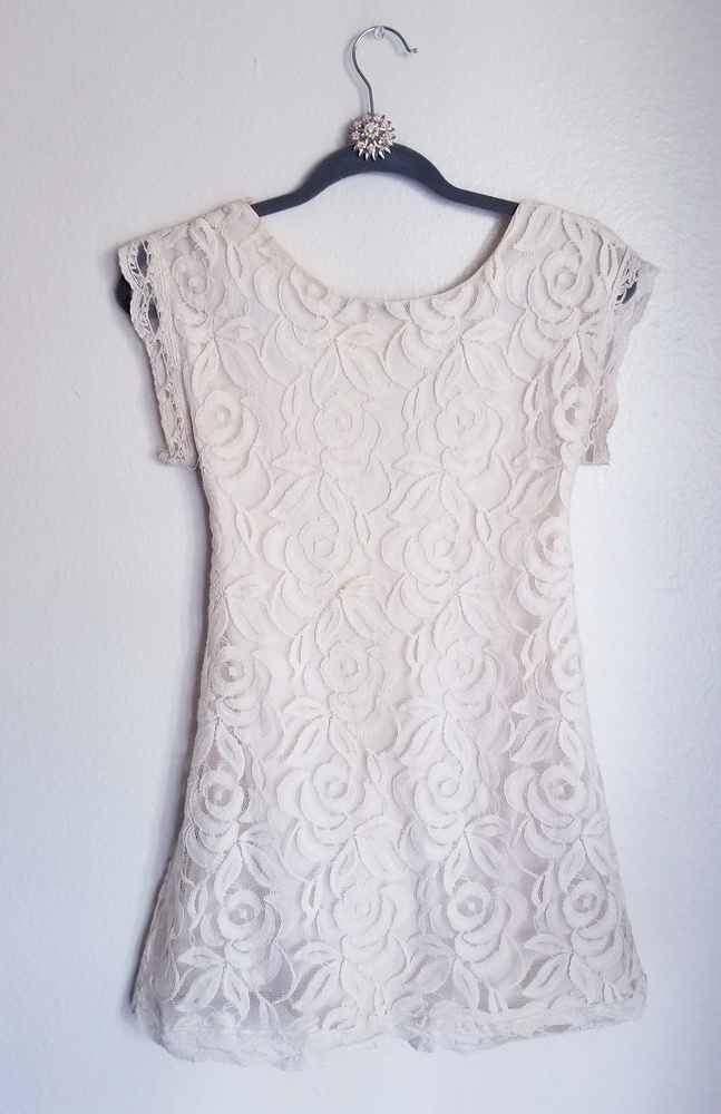 Cream lace dress